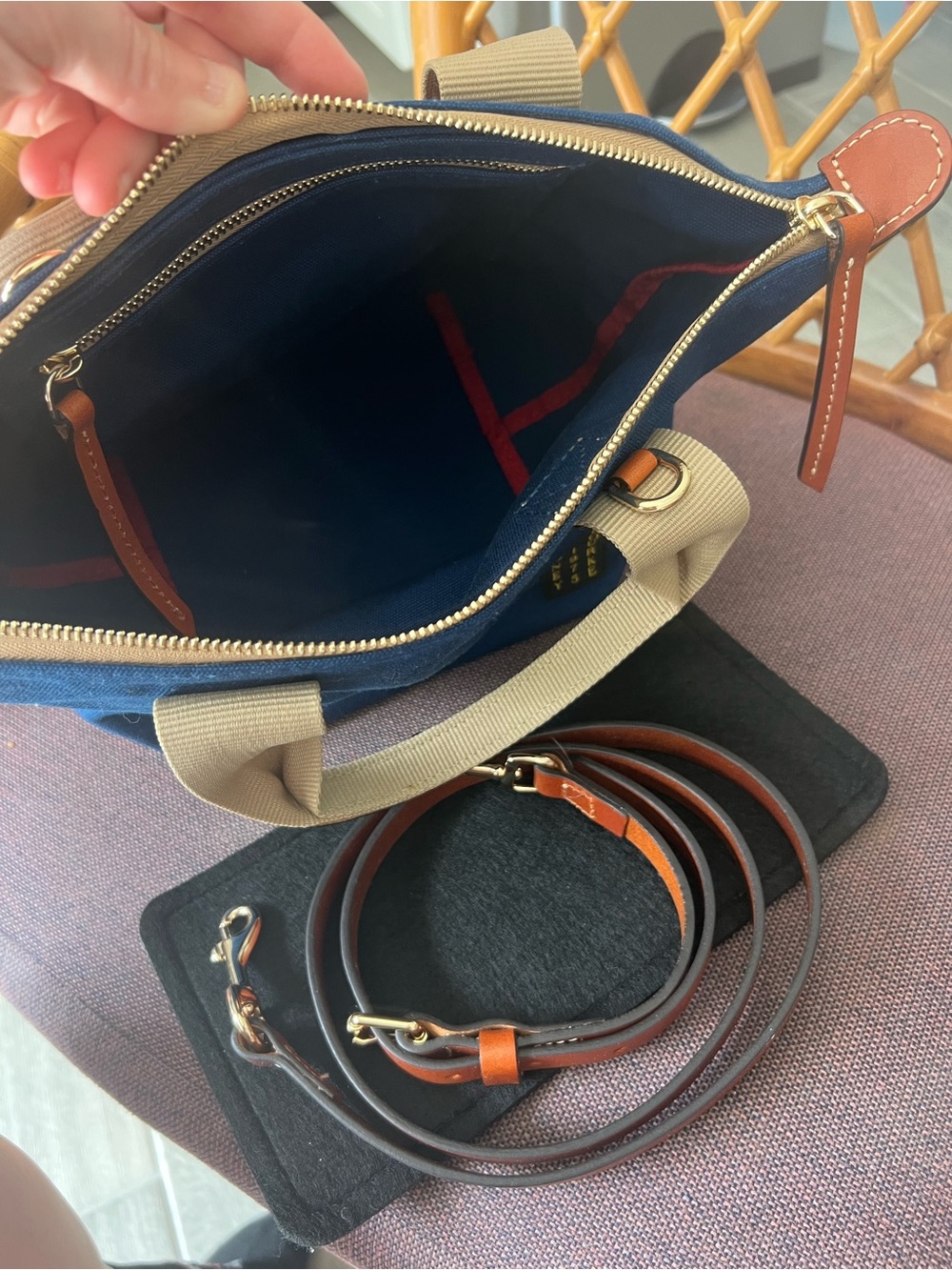 Dooney & Bourke Crossbody Canvas Satchel 20 - Picture 4 of 5